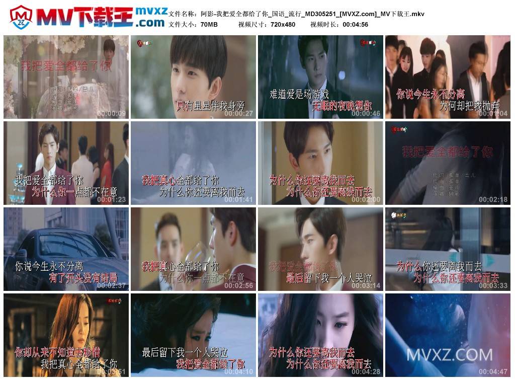 阿影-我把爱全都给了你_国语_流行_MD305251